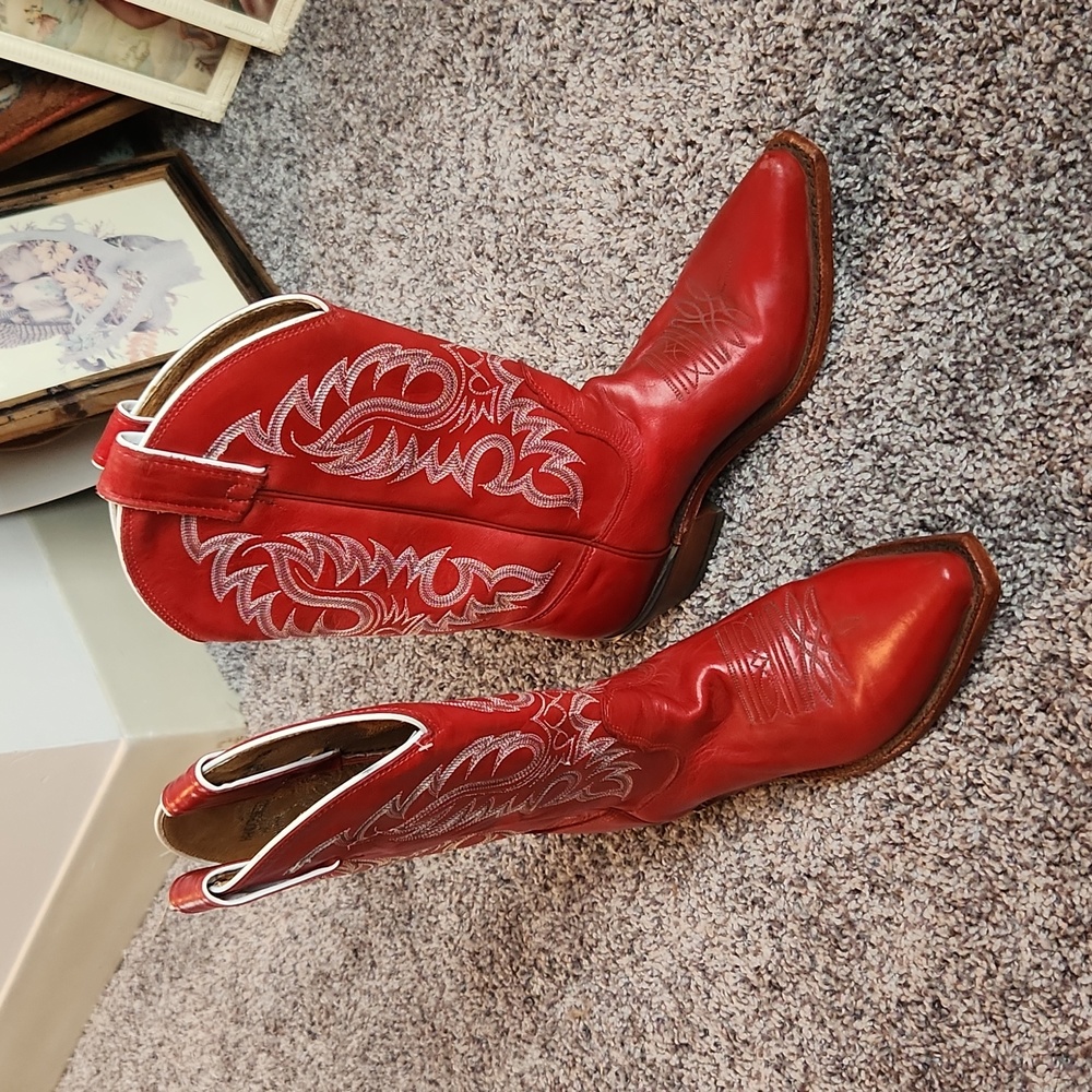 Nocona red cowgirl boots
